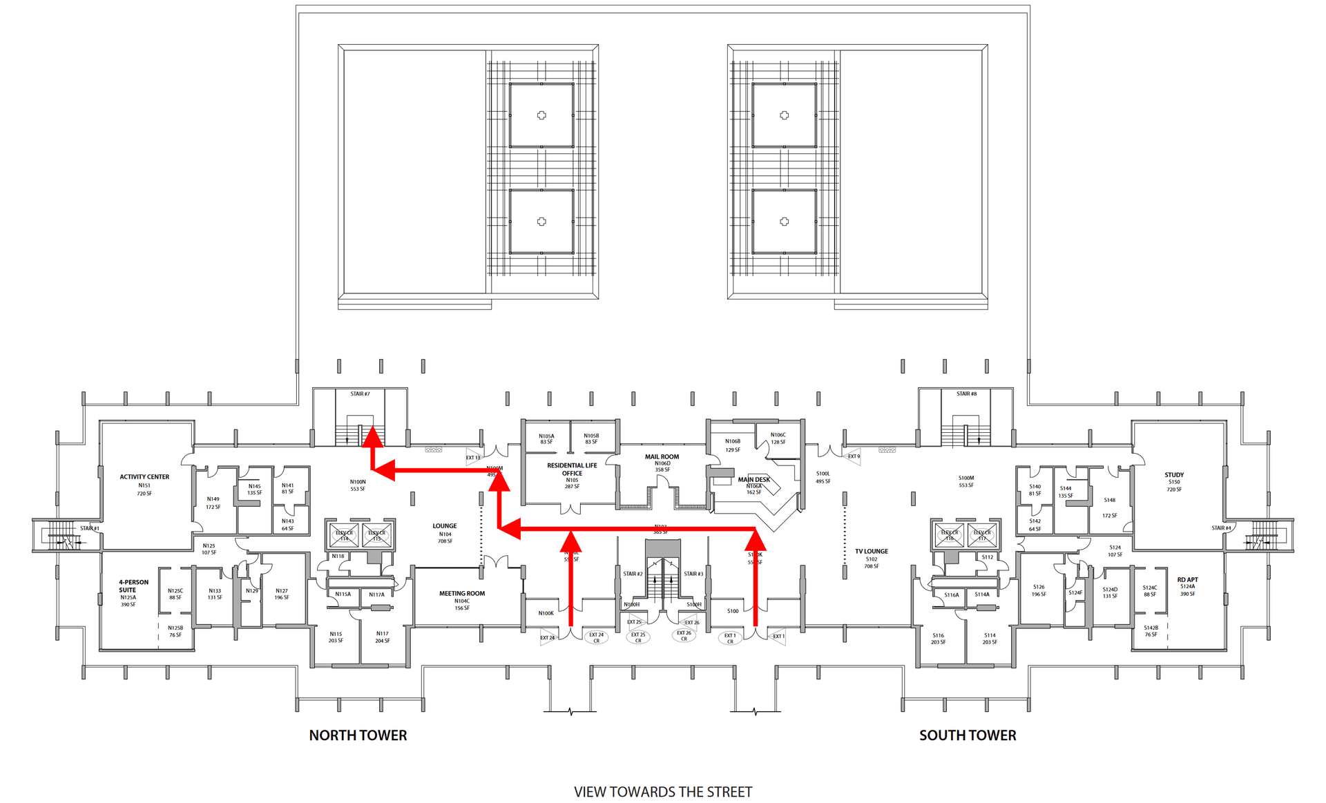 Map to the Pompeii Room